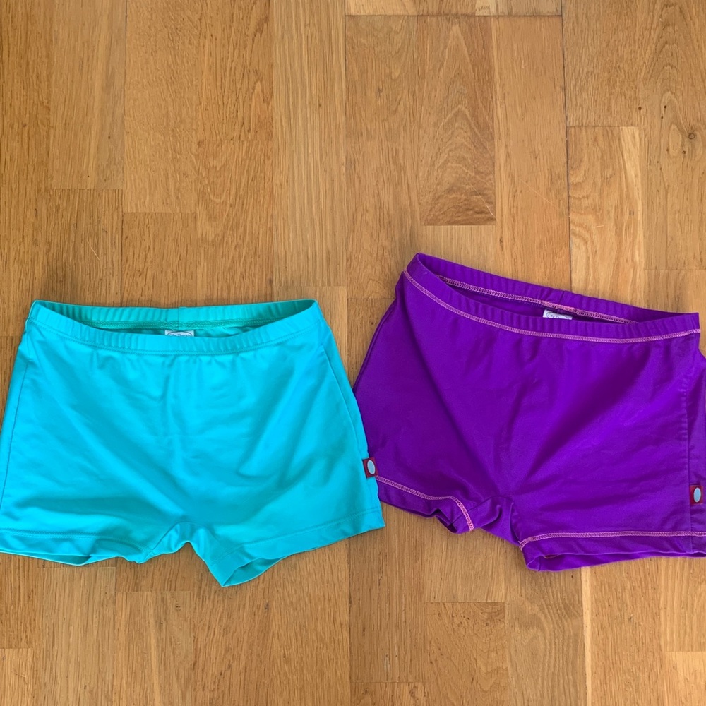 Girls City Threads swim boy shorts. Size 8.